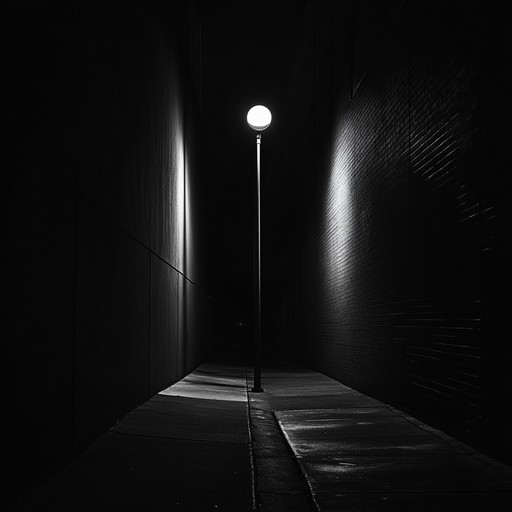 A dark hip hop instrumental with heavy beats and eerie melodies, conveying the unsettling atmosphere of a city at night.