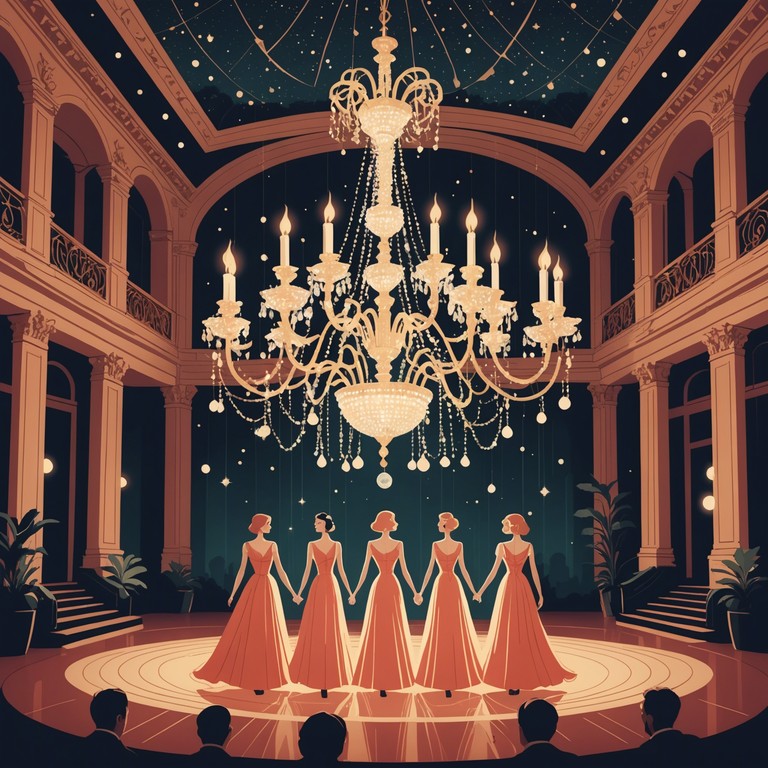 An invigorating cabaret style composition that combines energetic beats with the sultry ambiance of a moonlit stage. This track features rhythmic complexities that entice the listener to imagine a lively, glamorous cabaret show where every performance is a spectacle of passion and vibrancy.