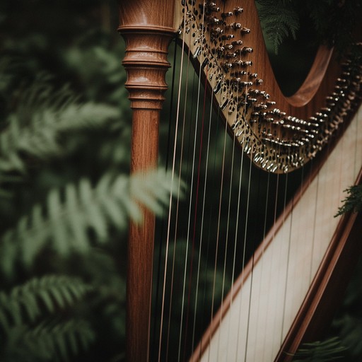 An auditory journey into the heart of a tranquil, sun speckled forest, where each note played on a harp carries the lightness of leaves rustling in a soft breeze. This music is a perfect backdrop for finding peace in nature's embrace.