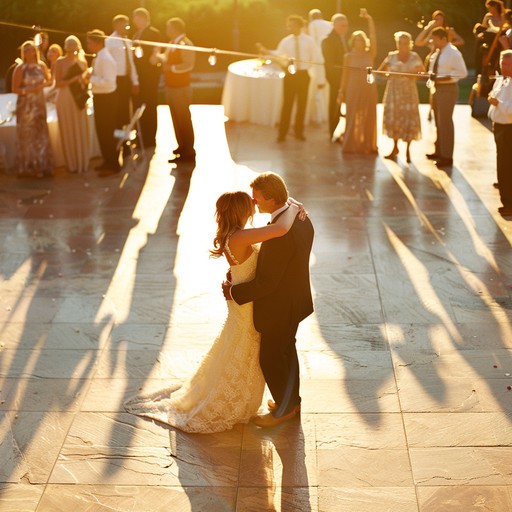 Step into a golden ballroom where dancers move with grace and precision, uplifted by lively violin and piano interplay. The music is bright and full of energy, perfect for a joyful celebration.