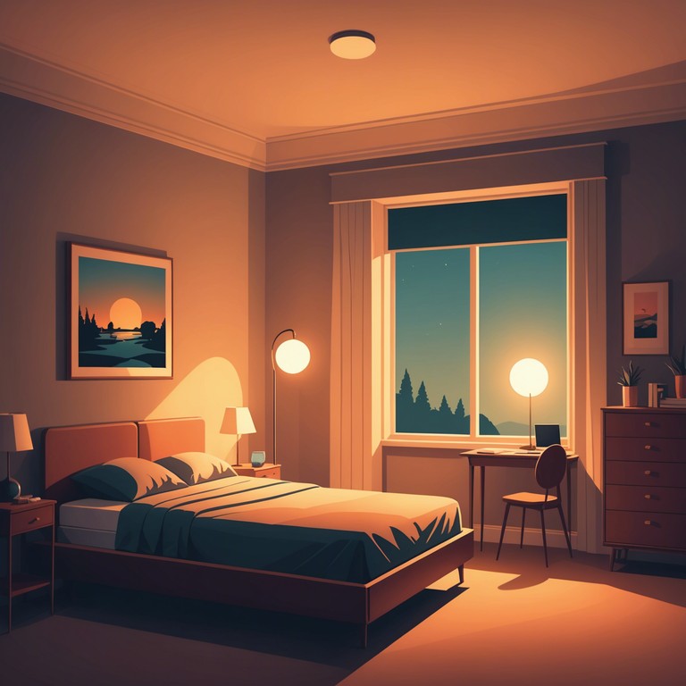 In the quiet hours of night, gentle melodies whisper secrets through the shadows of a solitary bedroom. Soft keyboard notes emerge, creating a comforting yet bittersweet atmosphere, revealing the vulnerable heart of urban solitude. Tinged with moments of introspective yearning, the composition conjures hard to grasp emotions that linger like twilight.