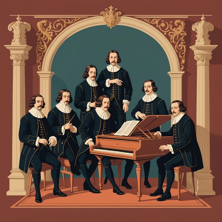 Venture through a rich musical exploration that conveys the grandeur and complexity of life at the royal court, with each harpsichord note offering deeper insights into the narratives of power and deception.