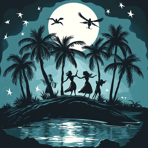 A haunting instrumental calypso piece that combines spooky steel drum melodies with eerie percussion, creating an atmosphere reminiscent of ghostly apparitions dancing under a tropical moon. The music weaves traditional caribbean rhythms with unsettling harmonies, transporting listeners to an island shrouded in mystery and supernatural allure.