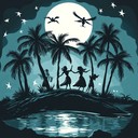 an eerie calypso melody echoing through the haunted tropical night