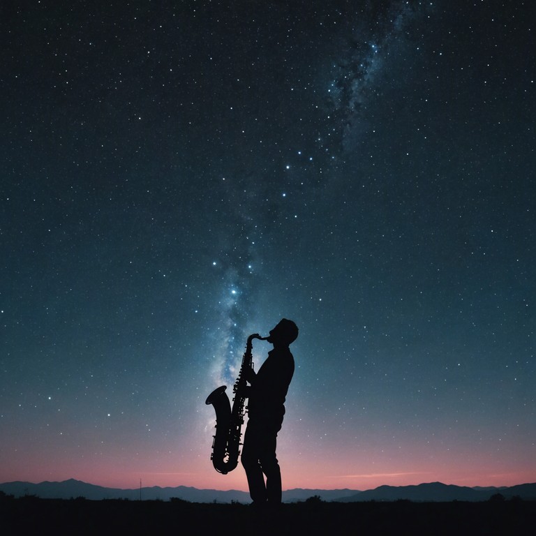 An ethereal jazz piece that harnesses the grandeur of a symphonic big band interwoven with elements of cosmic soundscapes, reflecting the majesty and mystery of the universe. This track combines traditional jazz instruments with a modern twist to create a sense of vastness and awe, taking listeners on an auditory journey through space and time.