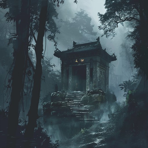 Intended to transport listeners to a haunted ancient cave, where ghostly whispers and distant melodies paint a chilling, mysterious atmosphere.