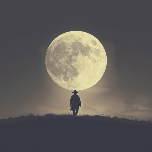 An evocative instrumental track illustrating the sorrow and reflection of a heartbroken wanderer under the moonlit sky, conveying deep emotions through acoustic guitar and piano.