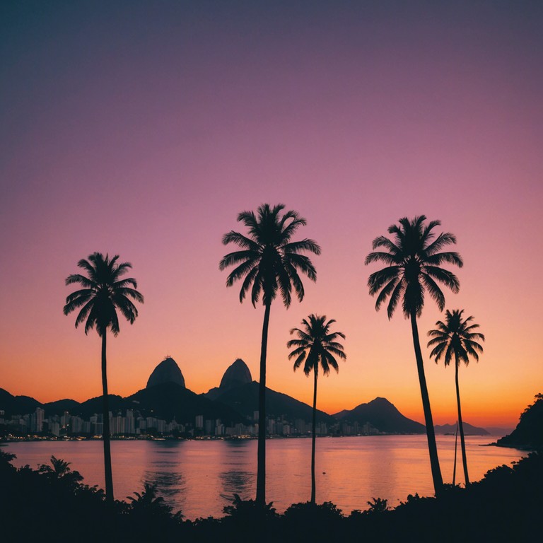 This track encapsulates a longing feeling in the energetic yet nostalgic backdrop of rio de janeiro using hints of tropical rhythm. The poignant yet understated bossa nova beats resonate with a sense of distant memories and creeping shadows as the sun sets on the bustling cityscape. Combining sorrow with a subtle undercurrent of energy, the piece perfectly captures the duality of emotions one feels while reminiscing about vibrant times in a serene yet lively environment.