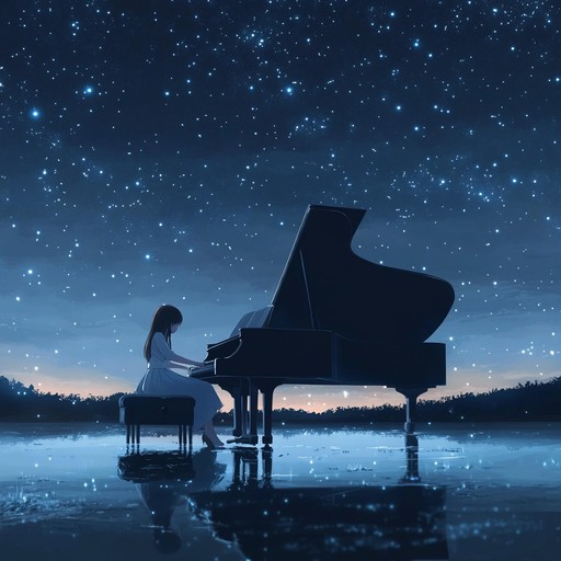 Delicate piano melodies intertwine with subtle orchestration, capturing a heartfelt and intimate moment under a starlit sky, typical of a serene anime scene. Its tender notes invite a quiet contemplation filled with emotional depth and nostalgia.