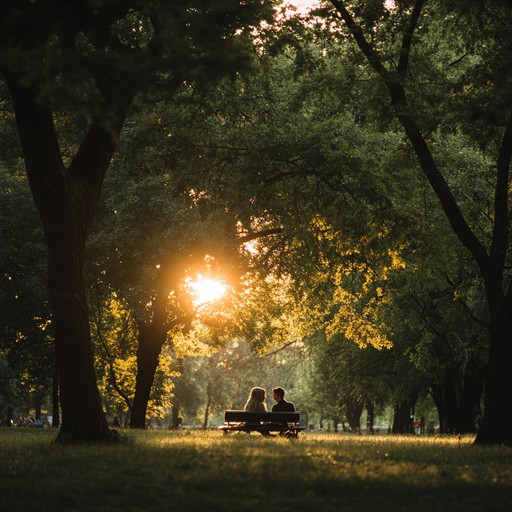 This piece features delicate acoustic guitar melodies that create a soothing and romantic atmosphere, reminiscent of an intimate evening walk. The gentle and heartfelt tunes evoke feelings of love and closeness, perfect for unwinding and sharing special moments.