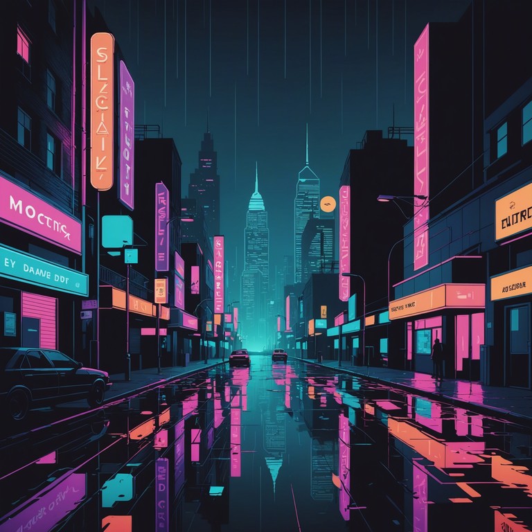 A track that embodies the spirit of a dystopian cityscape, depicting a world where technology intertwines with human grit. Synthesized sounds create a backdrop for the unfolding drama of a cyberpunk narrative.