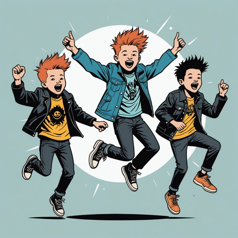 A high energy punk track that brings the excitement of a school recess to life through vibrant electric guitar play and a fast paced rhythmic backdrop. It's a celebration of youthful exuberance and the joy of letting loose.