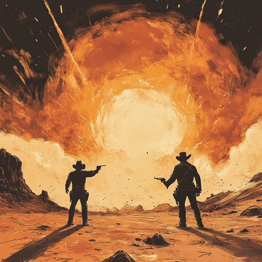 An intense instrumental piece that evokes a deadly gunfight in the scorching desert heat. This track uses compelling rhythms and melodies to bring listeners into the dramatic showdown, with dynamic shifts and tense buildups creating an edge of your seat experience