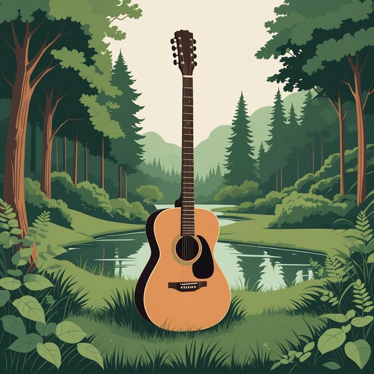 Craft this calming instrumental as an ode to the serene and undisturbed side of nature, evoking images of a landscape untouched by time, where every gentle acoustic strum brings you closer to the soul of the wilderness.