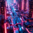 ambient synths painting dreamlike futuristic urban nightscape journey