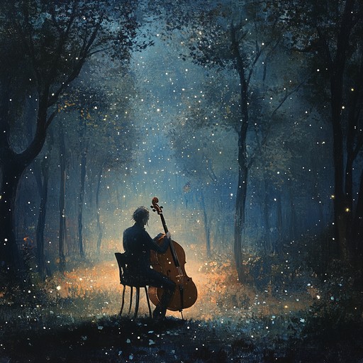 A captivating instrumental that channels the deep allure of shadowy forests at night, intertwining haunting cello melodies with subtle rhythmic textures to evoke a sensual and mysterious atmosphere.