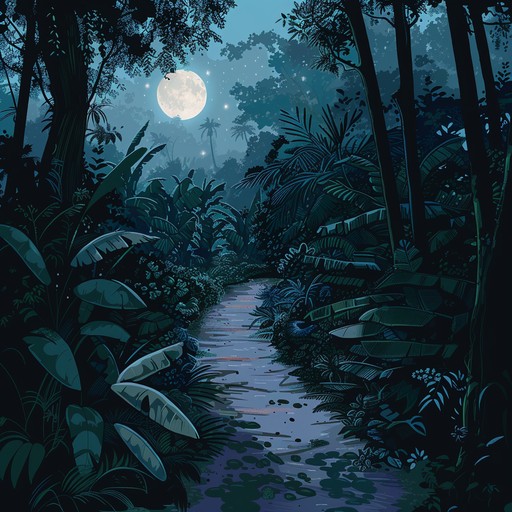 Experience a heart pounding night chase through the depths of the jungle, captured with the infectious rhythms of cumbia. This instrumental track combines traditional colombian percussion with modern electronic elements, creating a thrilling and immersive atmosphere that keeps listeners on edge. The relentless beat and driving basslines transport you to an exhilarating pursuit under the moonlit canopy.