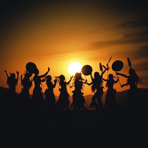 Energetic and primal tribal rhythms that pulse and build leading to an epic dance under a glowing sunset. Each beat brings out the essence of the earth, energizing the dancers to new heights.