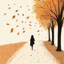 rhythmic, warm autumnal piece with nostalgic, melancholic undertones