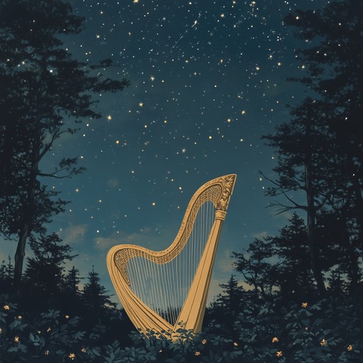 This instrumental track evokes the serene beauty of night, blending soft harp melodies with ambient textures to immerse the listener in a world of mystical enchantment and ethereal wonder.