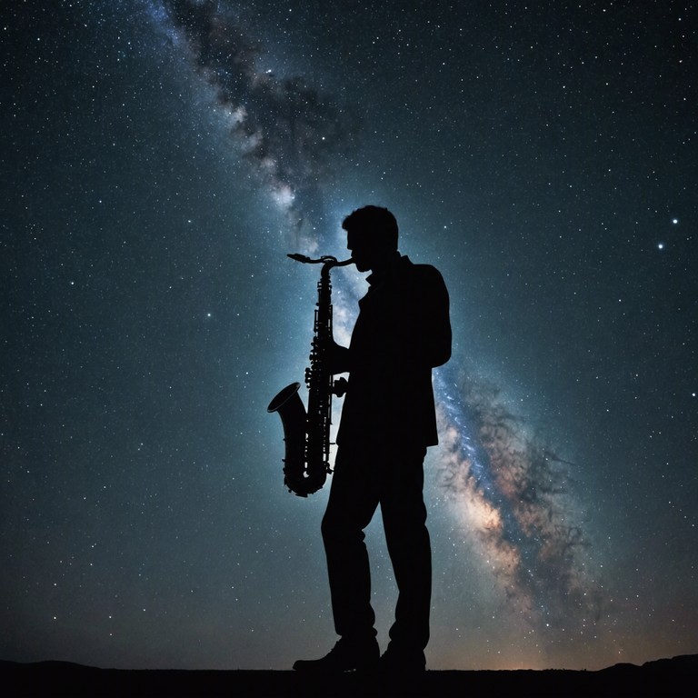 This music captures the essence of a dream where the boundaries of reality softly blur into a surreal yet comforting realm. The saxophone's soulful expressions fold into layers of ambient soundscapes, inviting the listener to a peaceful introspection, floating amongst the stars.