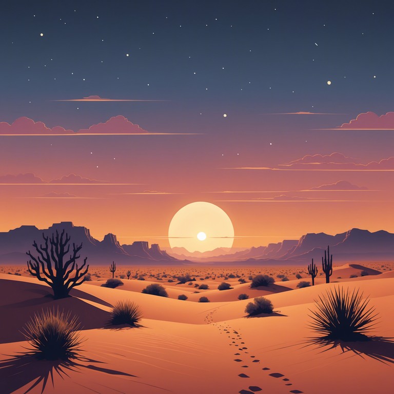 This track embraces the enigmatic allure of the desert, integrating exotic scales and robust hard rock grooves. The instrumentation focuses on a powerful electric guitar that sails through mystic middle eastern tunes morphed into gritty rock progressions, creating a unique auditory journey that is both enthralling and intense.