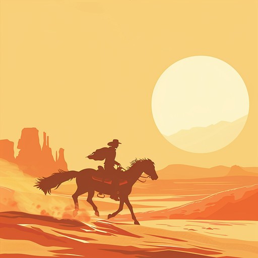 A spirited western composition capturing the essence of riding through expansive, sun soaked desert landscapes with friends. Galloping rhythms, twangy guitar riffs, and energetic melodies create an uplifting, adventurous atmosphere perfect for evoking the spirit of the old west.