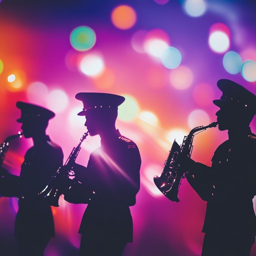 An uplifting instrumental piece merging the discipline of military marches with the swagger of funk, featuring driving basslines, sharp brass melodies, and tight percussion.