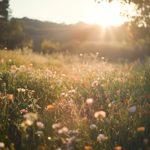 An adjunct instrumental capturing the essence of a sunny day in a vibrant meadow, filled with the sounds of chirping birds, rustling leaves, and a playful, upbeat tune. Ideal for lifting spirits and evoking joy.