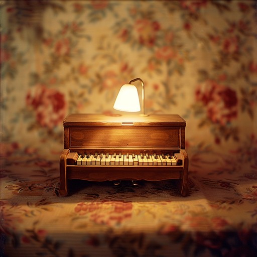 A heartwarming toy piano tune weaves a delicate tapestry with electronic synths, inviting listeners to a place of quiet contemplation and nostalgia. Gentle chimes and ambient sounds create a soothing, yet deeply reflective auditory journey, melding childlike simplicity with sophisticated toytronica nuances.