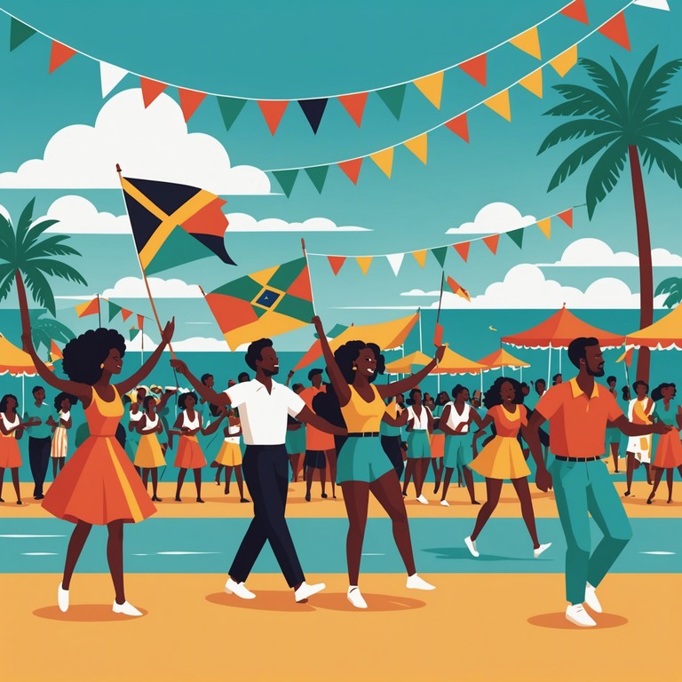 This song transports you to a caribbean festival, where the sun, sand, and sea enhance the vivacious salsa tunes playing. The steel drums add a unique tropical touch to the salsa rhythm, perfect for a lively dance by the beach.