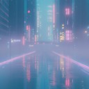 ambient synths depict longing in a dystopian cyberpunk cityscape