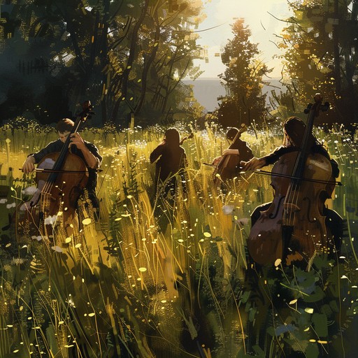 A bright and uplifting classical composition in c major that evokes serene joy and contentment, featuring harmonious strings, gentle piano melodies, and a warm orchestral backing to inspire and uplift. The piece gradually builds in intensity, culminating in a majestic and heartwarming finale, perfect for moments of reflection and inspiration.