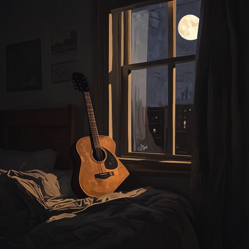 A gentle, slow paced instrumental that weaves soft guitar melodies with subtle ambient textures, evoking the quiet introspection of late night solitude in a dimly lit bedroom