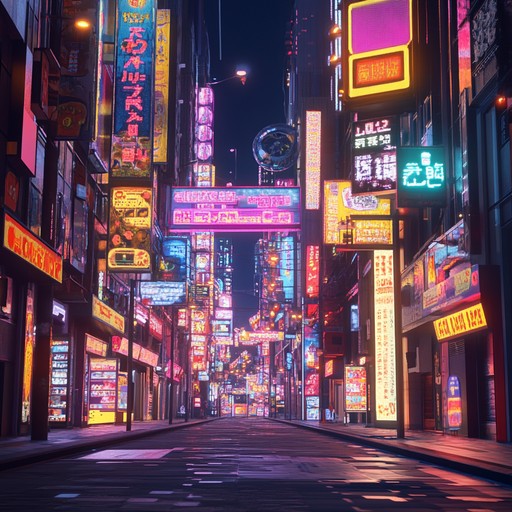 Embark on a journey through the neon lit streets of an enigmatic future city. Synth waves cascade like the fluorescent lights above, creating an alluring and mysterious atmosphere. Melodies enthrall with a sense of unknown adventure, and rhythms carry listeners further into the heart of this otherworldly nightscape.