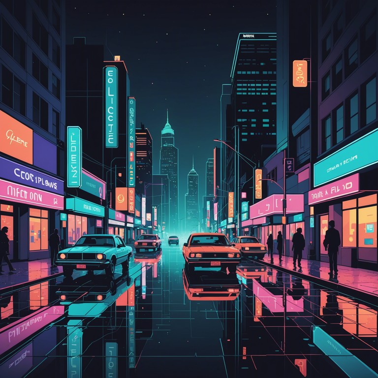 This track embodies a crossover of pop with electronic touches, featuring a pulsing baseline and flickers of neon lit melodies, creating a soundscape that feels like wandering through a cyberpunk cityscape. The energy dips and surges like the lights of a metropolitan skyline.