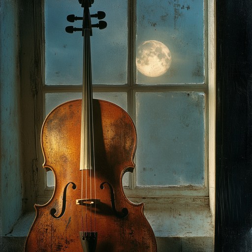 A haunting cello plays under the pale moonlight, each note a whisper of the heart's most profound sorrows and silent contemplations. The slow, pulling tones linger in the darkness, creating a reflective mood that invites listeners to explore their innermost feelings.