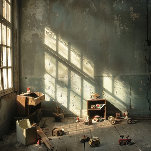 An unsettling yet quirky instrumental piece that evokes the atmosphere of a haunted playroom. The track combines playful music box melodies with spooky undercurrents and ghostly whispers, creating a chilling yet whimsical experience.