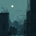 gentle, melodic synths enchanting night time urban vibes