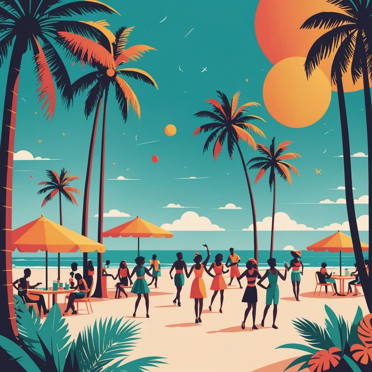 This piece offers a refreshing take on calypso, blending the classical sounds of the steel drum with electronic elements and upbeat tempos, perfect for a festival or lively beach party.