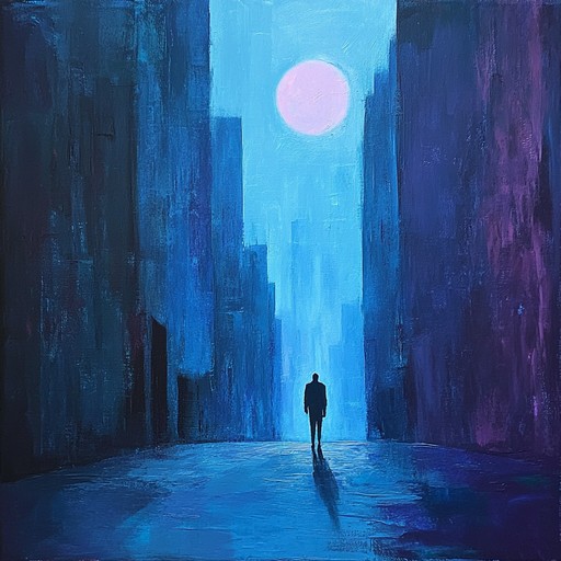 A soulful lofi track featuring warm guitar melodies over subtle beats, evoking heartfelt emotions of a solitary walk through a moonlit cityscape.