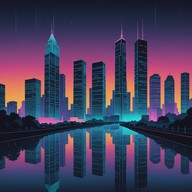 peaceful synthetic blend meets urban night