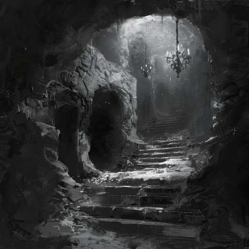 Descend into the depths of an ancient, haunted catacomb. The air is thick with an oppressive darkness, and the echoes of distant, otherworldly whispers reverberate through the damp stone corridors. A sense of dread builds as the track progresses, with ominous drones, unsettling ambiances, and chilling sound effects creating a truly spine-tingling atmosphere.