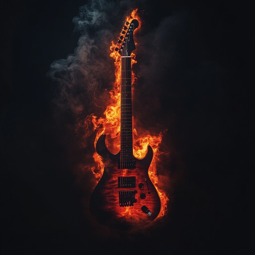 Dive into an electrifying instrumental piece where intense guitar solos and powerful beats merge to convey passion and attraction, perfect for setting the mood in any rock scene.