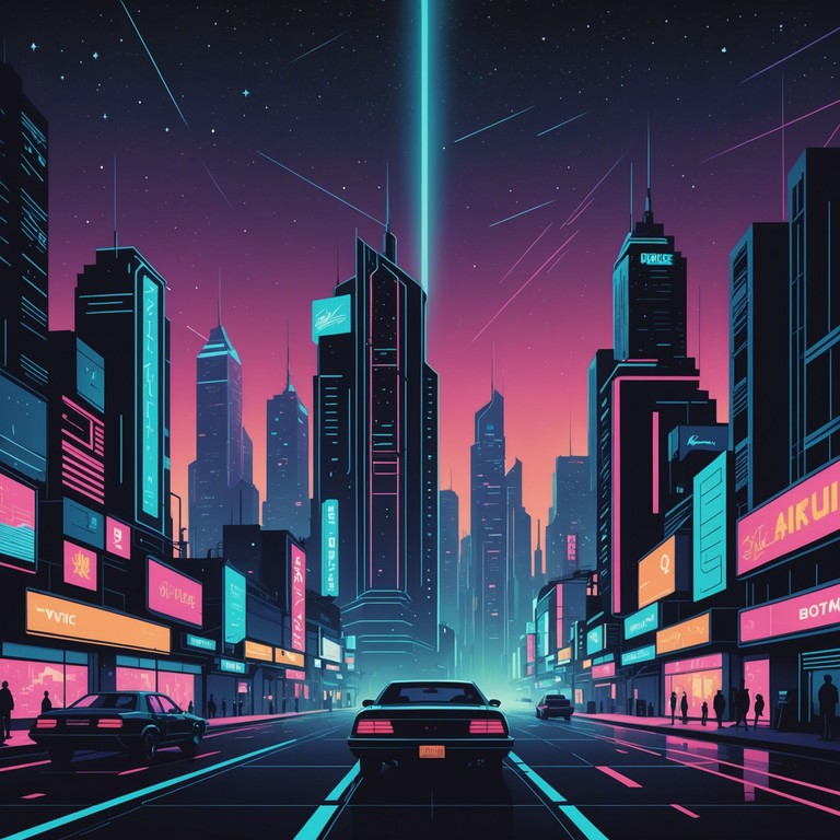 Dive into a synthesized soundscape that paints the picture of a luminescent city filled with towering skyscrapers and vivid dreams. Using a full bodied synthesizer and immersive digital effects, the composition pulls listeners into an optimistic look at what might lay ahead.