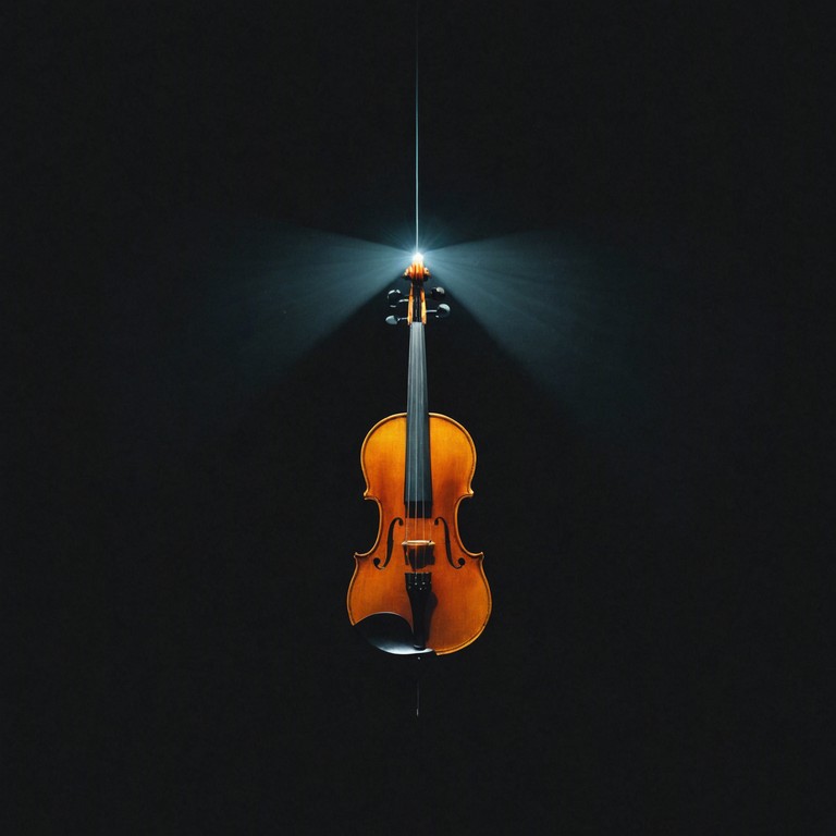 A luscious solo violin plays amidst a dynamic backdrop of orchestral layers, creating a touching narrative of remembrance and bittersweet longing. The composition gradually builds in intensity, reflecting a journey of emotional rediscovery and tribute.