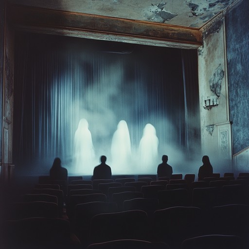 An instrumental track blending haunting accordion with subtle piano, creating a mysterious and eerie atmosphere reminiscent of an empty, shadow filled theater after the final performance.