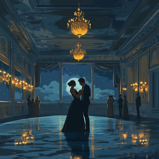 A serene and enchanting melody that captures the essence of a moonlit ballroom dance, flowing gently with waltz rhythms. Suitable for peaceful and tender moments.