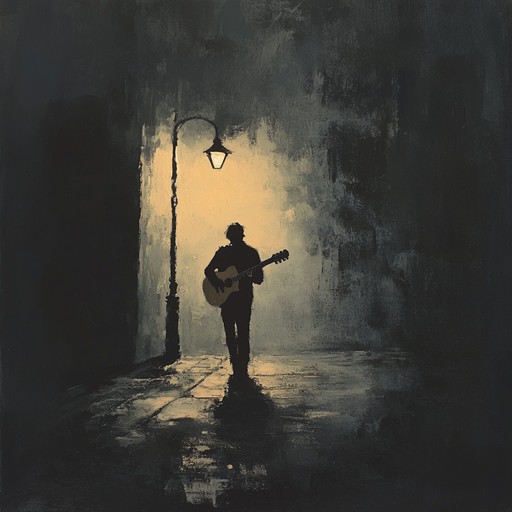 An unnerving blues rock piece where haunting guitar riffs and moody rhythms create a tense atmosphere, embodying a sense of mystery and unease throughout the composition.