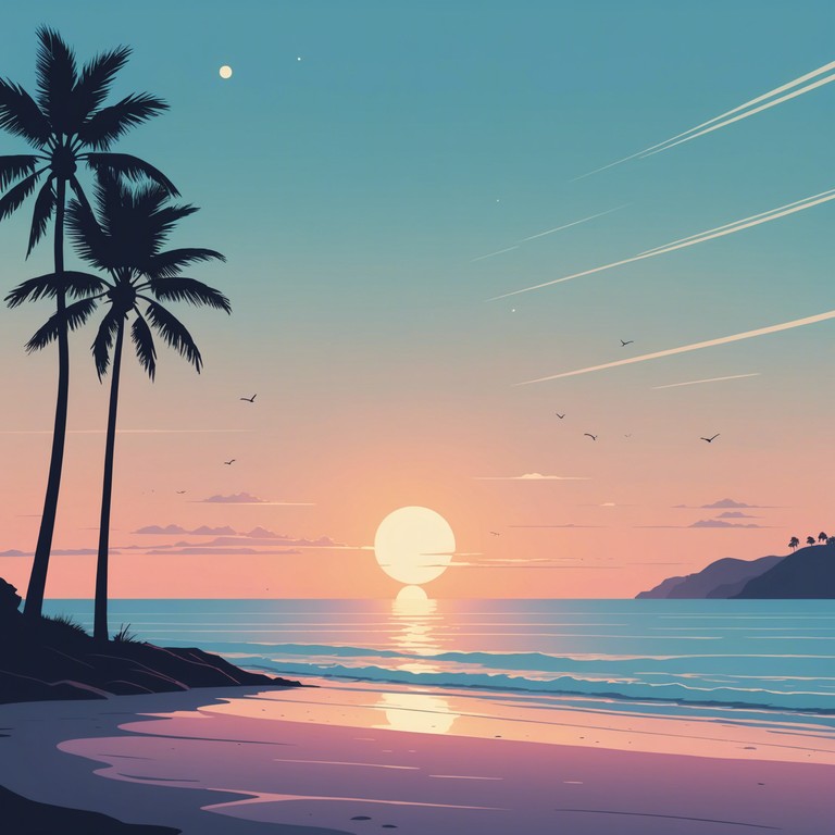 Imagine a soothing tune that transports you to the serene decline of a summer day in the 50s, where nostalgia meets peace. The music combines smooth sax solos and warm rhythms that evoke a deep sense of calm and fond reflections of a golden era.